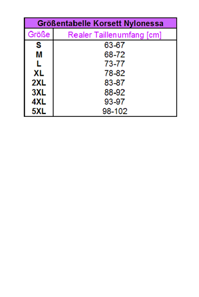 groessentabelle-korset-Nylonessa-1