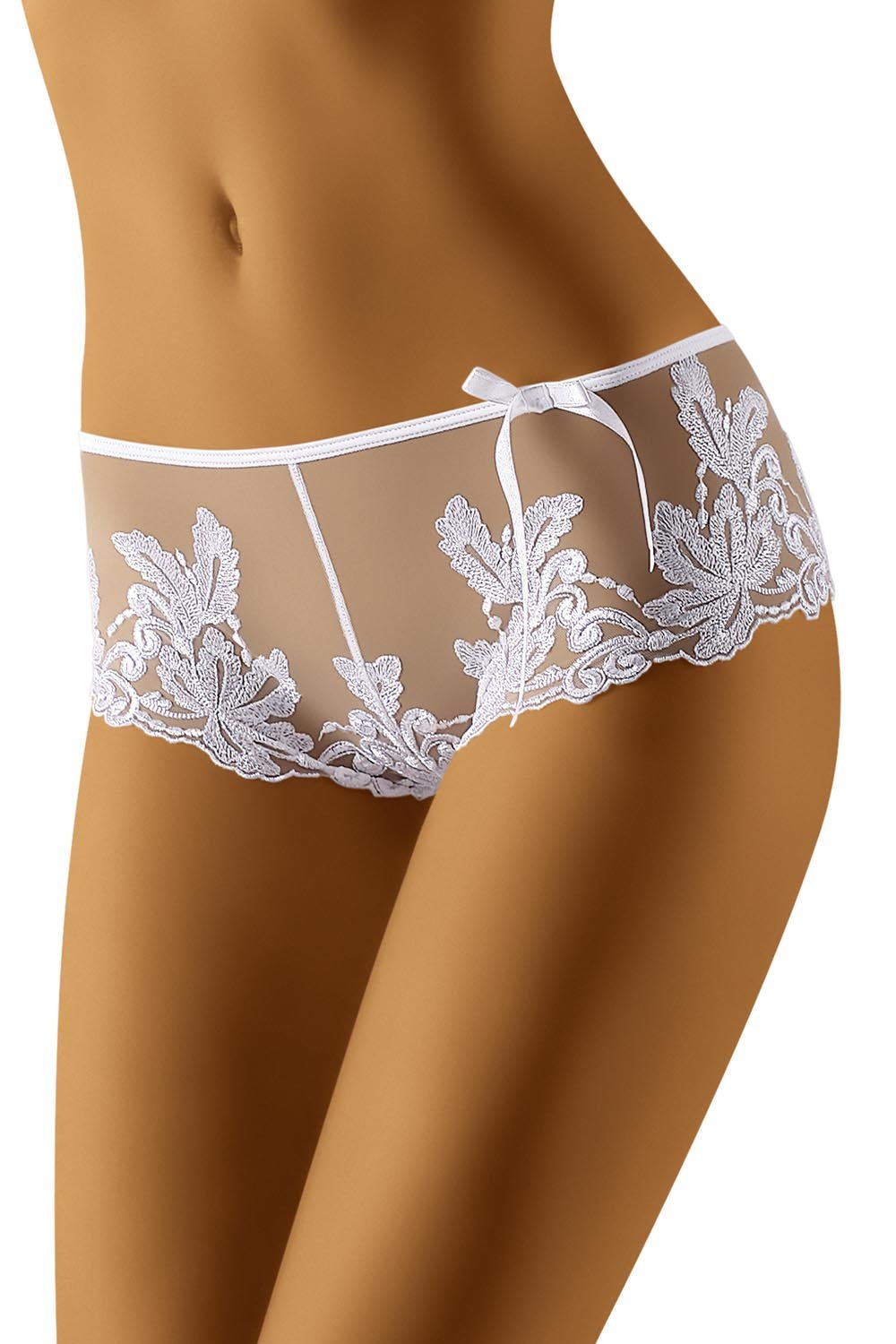 wolbar-shorty-coco-weis Damen-sohrts-transparent